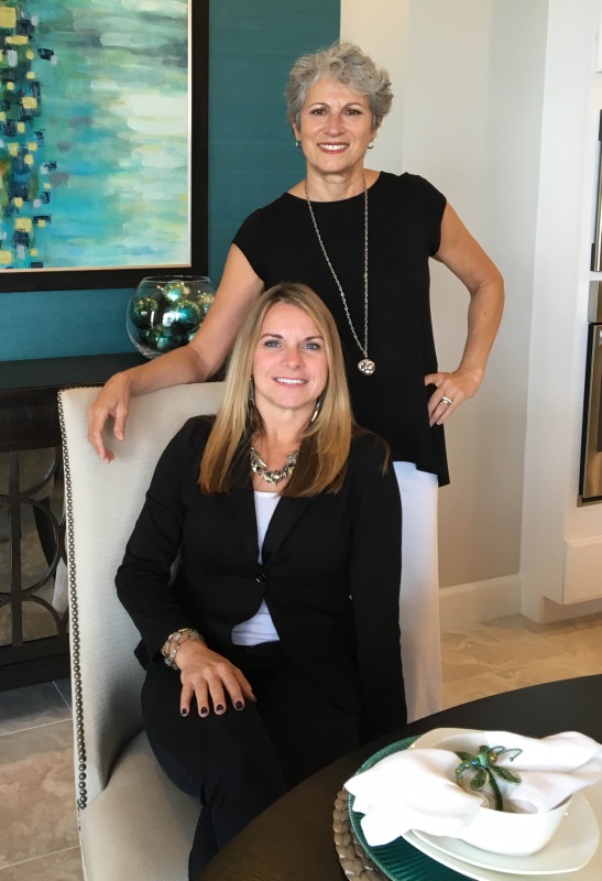 Cheryl and Olena at the Arthur Rutenberg model the Turnberry II