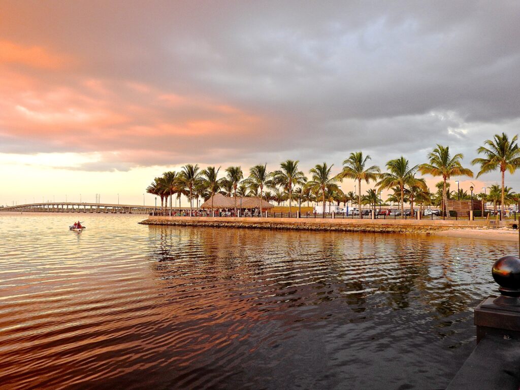 SandStar remodeling is located in Southwest florida near the Charlotte Harbor, pictured at sunset.